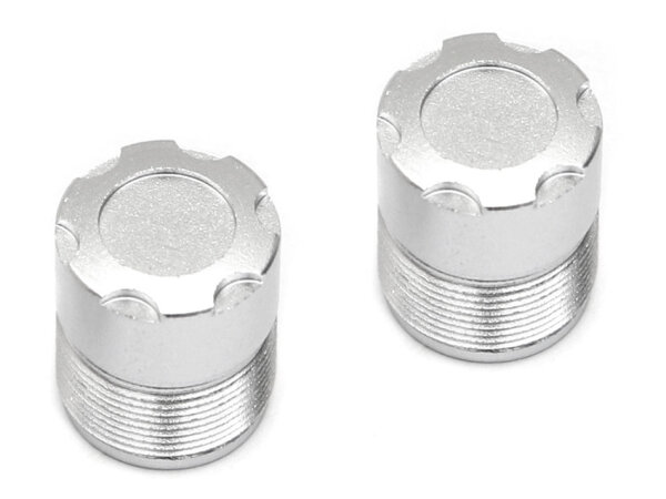 BoomRacing S100 Scale Center Wheel Hub Cap (2) Silver (XT5 Series) BRW780923S