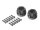BoomRacing ProBuild XT608 V2 6-Lug Aluminum 12mm Wheel Hub Adapters 8MM Offset Version 2 (2) Black BRXT608V2