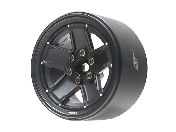 BoomRacing ProBuild 2.2" M13 Adjustable Offset Aluminum Beadlock Wheels (2) Matte Black/Matte Black BRPB2205MBKMBK