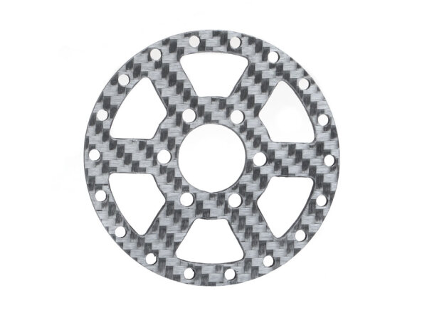 BoomRacing ProBuild 1.9" CF6 Carbon Fiber Faceplate (1) Silver BRPBF005CF6S