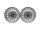 BoomRacing 1.9" 16-Hole 6-Lug Classic Steelie Reversible Beadlock Wheel w/ XT504-6LUG Hub Front (2) Gun Metal BRW780942FGM