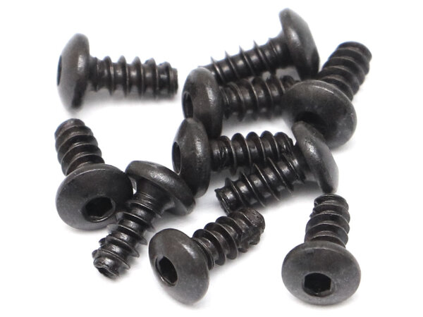 BoomRacing M2.5x6mm Round Head Self Tapping 12.9 Grade Screws (10) BRASBH2506/ST