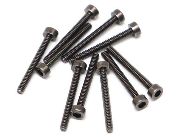 BoomRacing M1.6x14mm Socket Cap Screw 12.9 Grade Nickel Plated Screws (10) BRASCH1614