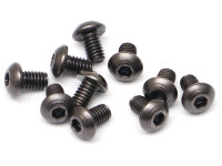 BoomRacing M2.5x4mm Round Head 12.9 Grade Nickel Plated...