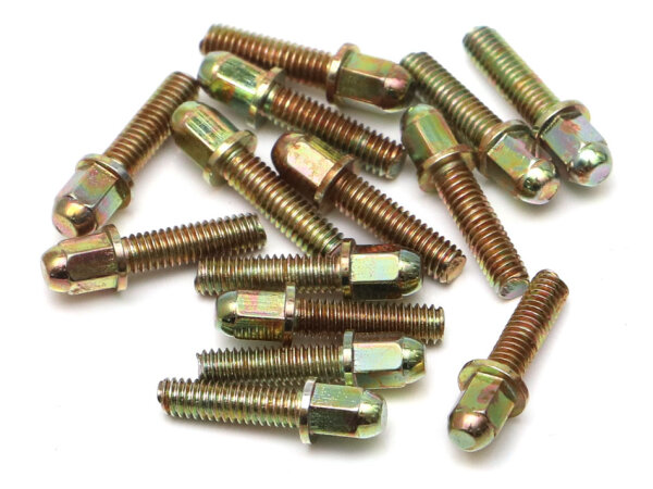 BoomRacing ProBuild Mag Seat Lug Nut 12.9 Grade M2.5x9mm Scale Hardware Set (14) Gold BRPROB-19GD