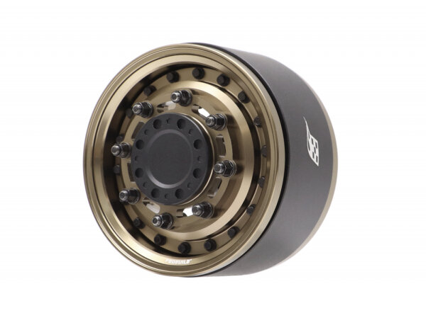 BoomRacing ProBuild 1.9" COMBAT Adjustable Offset Aluminum Beadlock Wheels (2) Bronze BRPB078BZBZ