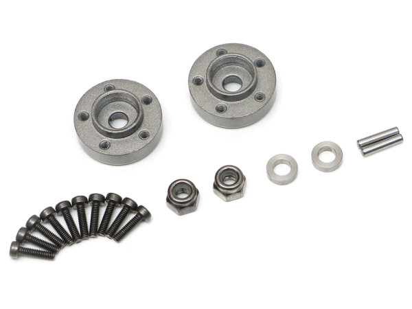 BoomRacing XT502PIN 5-Lug Metal Wheel Pin Hub Adapters +2MM Positive Offset (2) BRXT502PIN