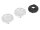 BoomRacing ProBuild XT5 COMBAT Style Wheel Cap Flat  Silver (2) BRPBF020/CAP-FS