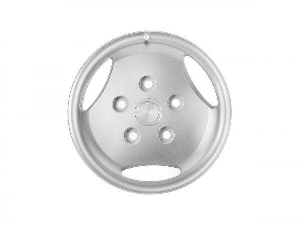 BoomRacing ProBuild 1.9" Aluminum RRC 3-Spoke Classic Faceplate (2) Flat Silver BRPBF018FS