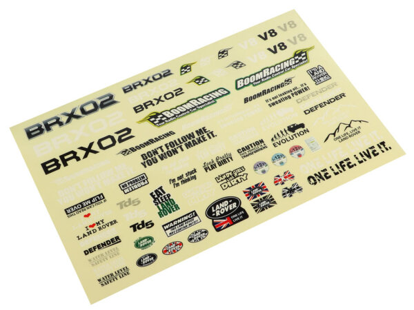 BoomRacing Decal Sticker for BRX02 Chassis for BRX02 BRX02362