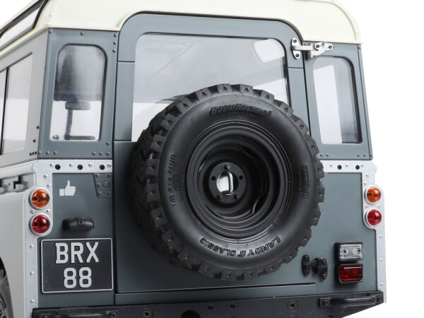 BoomRacing Rear Door Spare Wheel and Tire with Mount for Series Land Rover Station Wagon for BRX02 88 BRX02367R