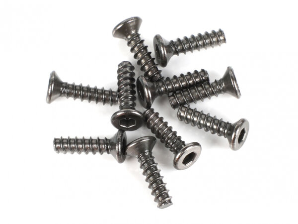 BoomRacing M2.0x8mm Counter Sunk Self Tapping 12.9 Grade Screws (10) BRASFH2008/ST