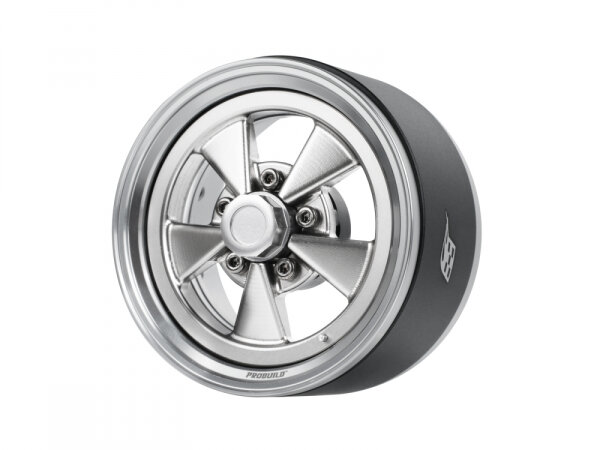 BoomRacing ProBuild 1.9" Street Mag Classic Adjustable Offset Aluminum Beadlock Wheels (2) Platinum BRPB101PLPL