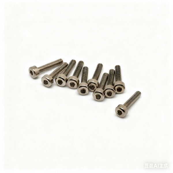 BoomRacing M2x10mm Socket Cap Screw 12.9 Grade Nickel Plated Screws (10) Silver BRASCH2010S