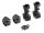 BoomRacing Aluminum Rear Lockout for BRX80 Portal PHAT Axle (2) BRPT8023B