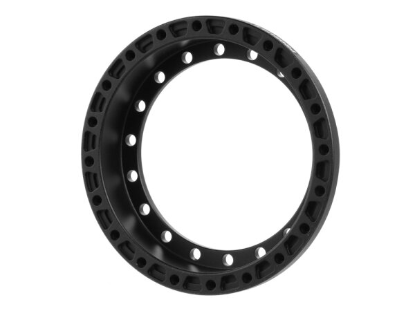 BoomRacing ProBuild 1.9" Alum 7.5mm Notched Wheel Barrel (1) Matte Black BRPROB-22MBK