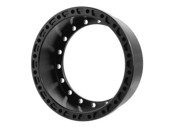 BoomRacing ProBuild 1.9" Alum 15mm Notched Wheel Barrel (1) Black BRPROB-23BK