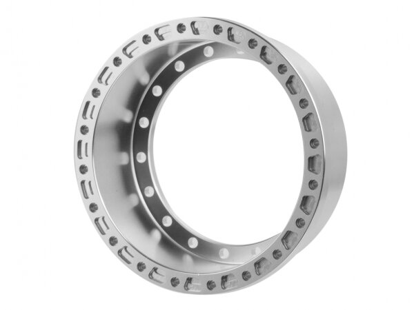 BoomRacing ProBuild 1.9" Alum 15mm Notched Wheel Barrel (1) Platinum BRPROB-23PL