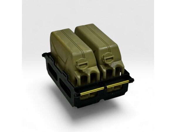 CRM jerrycan holder for loading area or roof rack for 2 jerrycans 20L