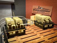 CRM jerrycan holder for loading area or roof rack for 2 jerrycans 20L