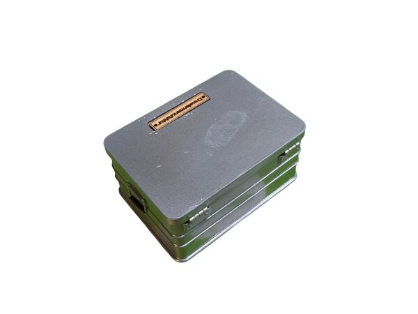 CRM Alu Transportbox - Zargesbox mit Metallscharnieren Magnetverschluss Gross flach