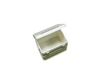CRM Alu Transportbox - Zargesbox mit Metallscharnieren Magnetverschluss Gross flach