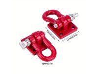 CRM Tow Shackles 1/10 Scale – Red or Black – 1 Pair red