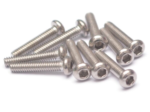 Team Raffee & Co 304 Stainless Steel M2x10mm Hex Socket Button Head (10) TRC/S052010BH
