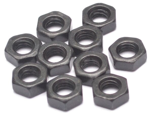 Team Raffee & Co Aluminum Steel Hex Nuts M4 (10) Black TRC/S05001M4BK