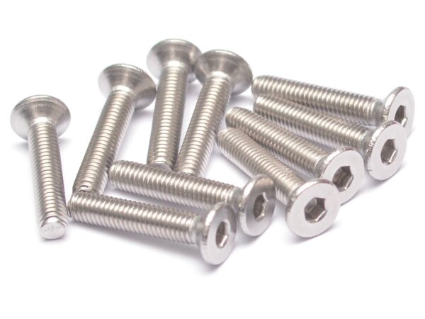Team Raffee & Co 304 Stainless Steel M3x16mm Hex Socket Flat Head (10) TRC/S053016FH