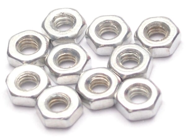 Team Raffee & Co Aluminum Steel Hex Nuts M2 (10) Silver TRC/S05001M2S