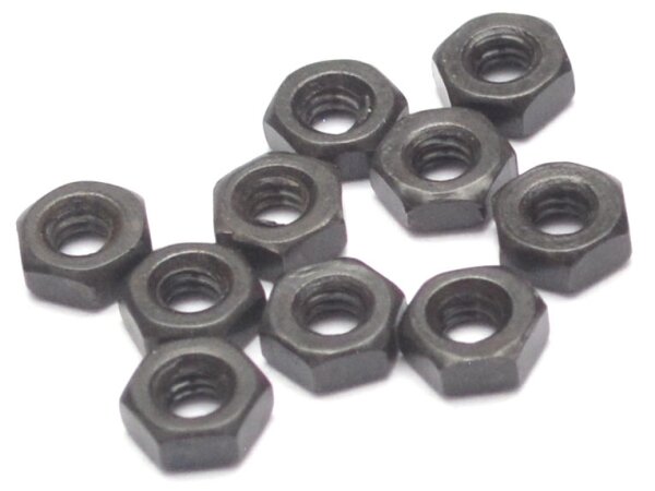 Team Raffee & Co Aluminum Steel Hex Nuts M2 (10) Black TRC/S05001M2BK