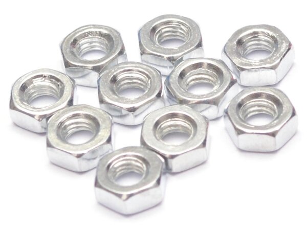 Team Raffee & Co Aluminum Steel Hex Nuts M3 (10) Silver TRC/S05001M3S
