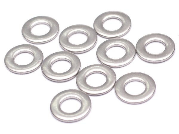 Team Raffee & Co 304 Stainless Steel Spacers M4x9x0.8 (10) TRC/S05005