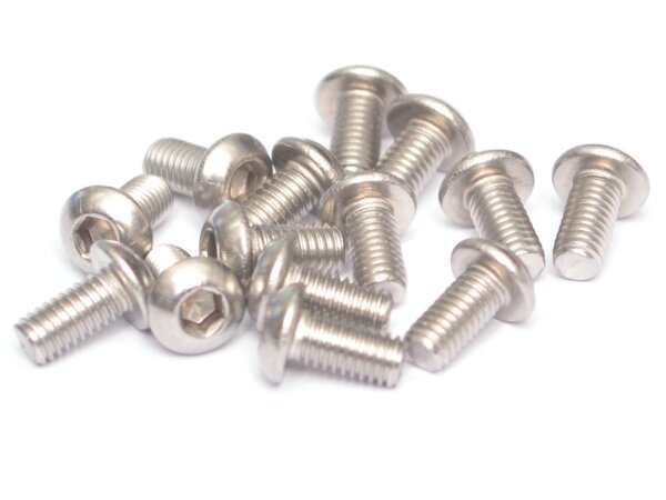 Team Raffee & Co 304 Stainless Steel M3x6mm Hex Socket Button Head (10) TRC/S053006BH