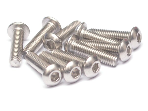 Team Raffee & Co 304 Stainless Steel M3x12mm Hex Socket Button Head (10) TRC/S053012BH