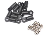 Team Raffee & Co M4 Nylon Rod Ends (Straight) 18.5MM...