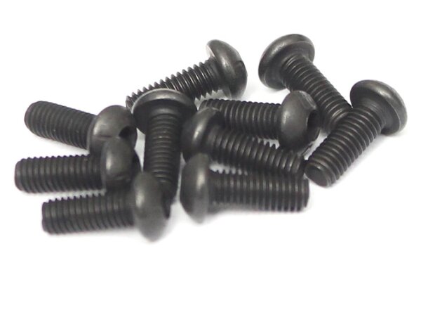 Team Raffee & Co M3x8 RS Round Head Screw (10) WRA3008-BH