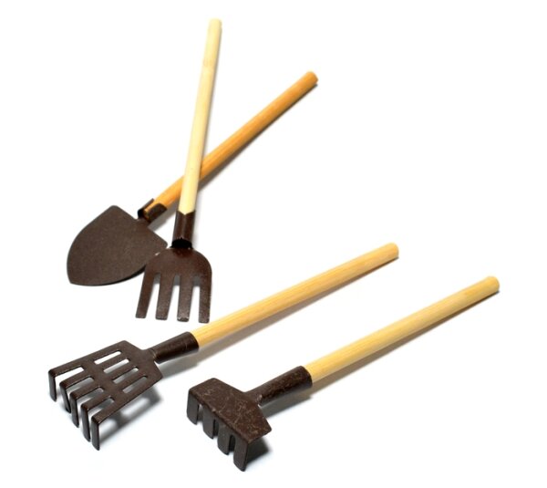 Team Raffee & Co RC Scale Accessories - Shovel & Straw Fork 4 Pieces Set BRSCAC018
