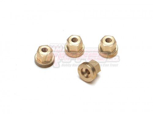 Team Raffee & Co Brass Wheel Hubs (4) for Axial SCX24 TRC/1080010