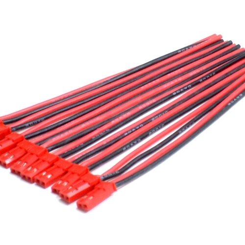 Team Raffee & Co Male Jst Battery Pigtail 10cm Length (10pcs/bag) WRA0039