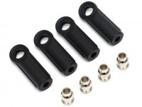 Team Raffee & Co M4 Nylon Rod Ends Straight 18.5mm...