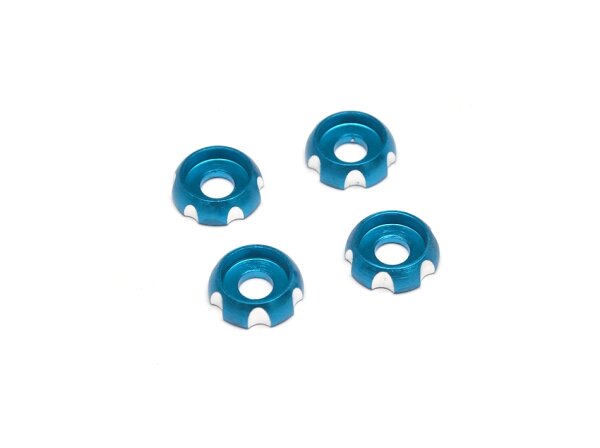 Team Raffee & Co Aluminum Flat Head Washers Screw Cups Blue TRC/HY00322B