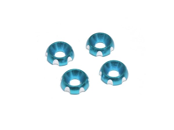 Team Raffee & Co Aluminum Round Washers Screw Cups Blue TRC/HY00323B