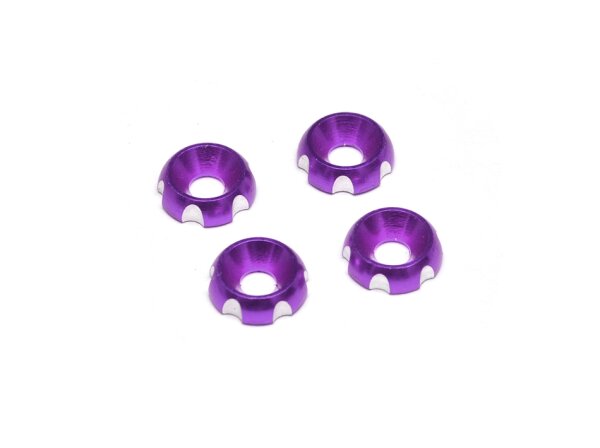 Team Raffee & Co Aluminum Round Washers Screw Cups Purple TRC/HY00323P