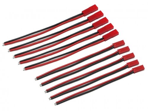 Team Raffee & Co Red JST Male and Femal Connectors 20Awg 100mm (5 each) TRC/K9071