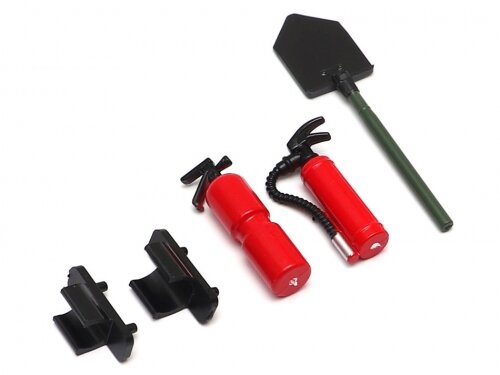 Team Raffee & Co Scale Accessories Fire Extinguishers & Military Shovel TRC/302436