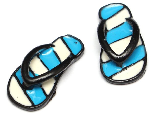 Team Raffee & Co Scale Accessories - Slippers Blue/White BRSCAC212BW