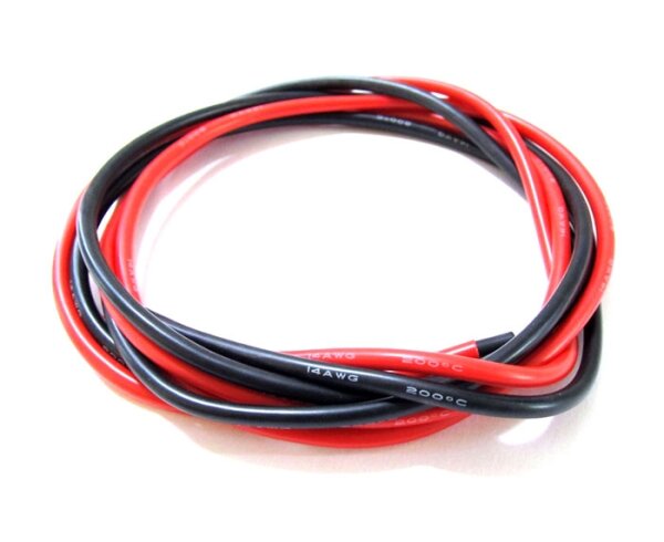 Team Raffee & Co 14 Gauge Silicone Wire Black & Red 100cm Each 14AWG 14GA WRA0011