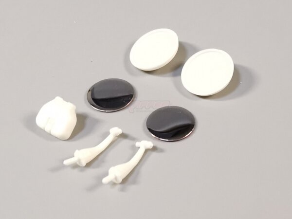 Team Raffee & Co Round Rear View Mirrors  and Tank Cover for TRC/302457 Rover SUV First Gen Hard Body TRC/302860
